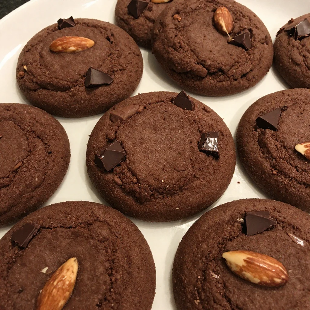 Double Chocolate Almond Cookies