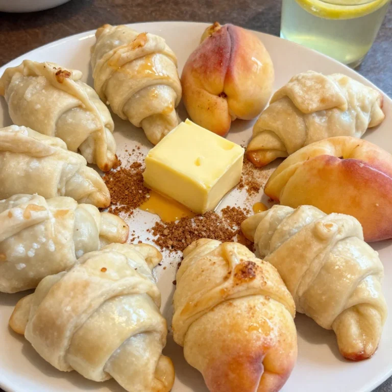 Peach Crescent Dumplings