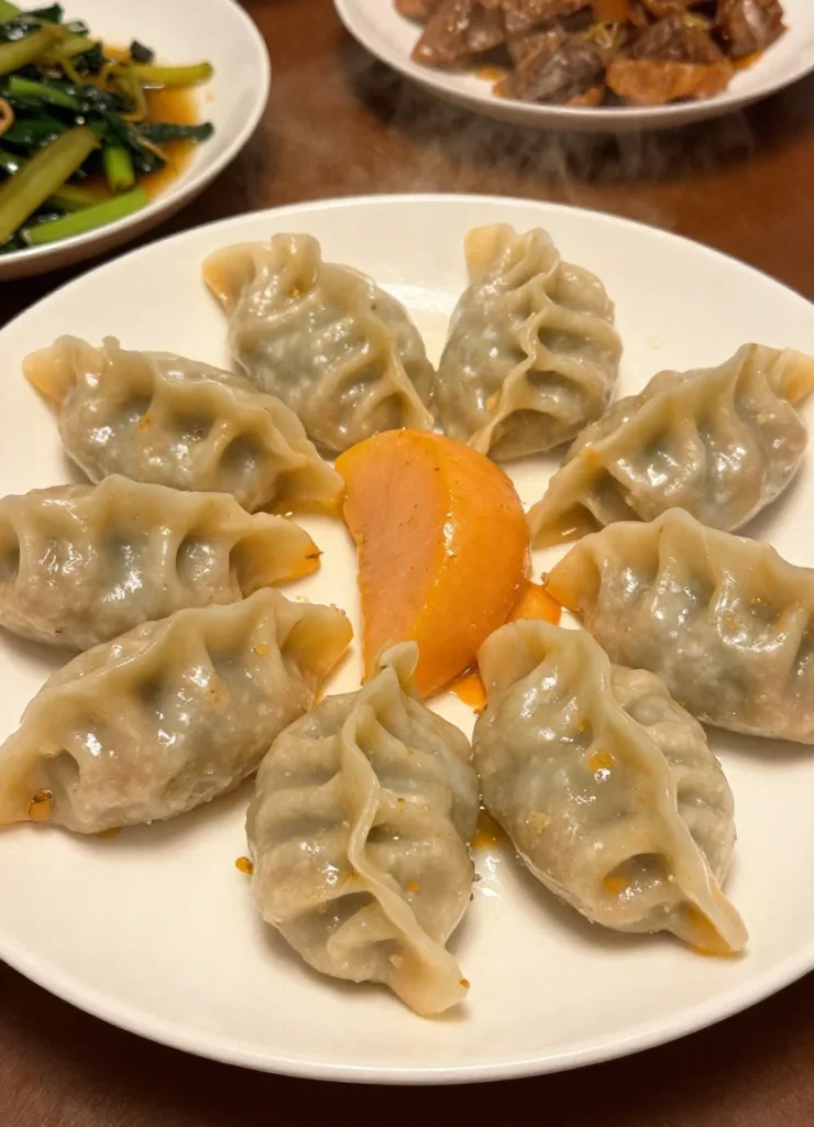 Peach Crescent Dumplings