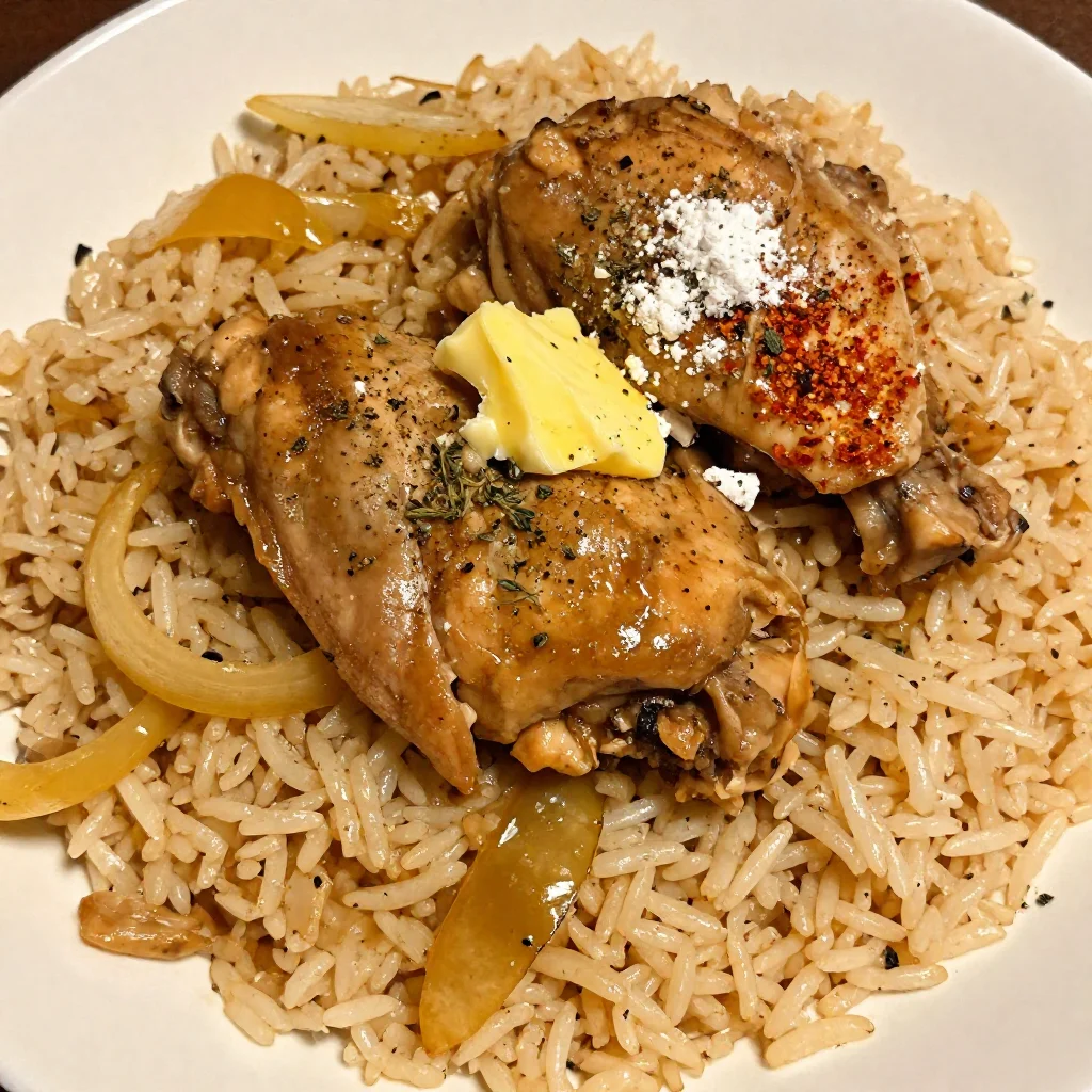 Smothered Chicken Rice